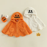 0-4Y Toddler Baby Boys Girls Cloak Jacket Halloween Pumpkin/Ghost Costume