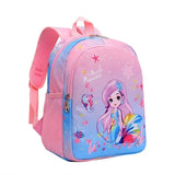 Kindergarten Girl Backpack Cartoon Cute Unicorn Mermaid Print Schoolbag