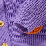 0-3Y  Infant Baby Boys Girl Halloween Knit Cardigan Ghost Pumpkin Sweaters