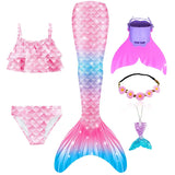 Kid Girl Ariel Little Mermaid Swimsuits for Beach Swimming Costumes
