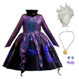 3-10Y Halloween Witch Costume Ariel Mermaid Usura Cosplay Dress