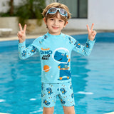 Kid Baby Girls Boy Floating Guard Swimsuit  Long Sleeve UV Protection Swimwear