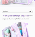 3Pcs Kid Girl School Backpack Large Capacity Cartoon School Bag