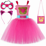 6M-12T Kid Baby Girls Super Kitties Tutu Halloween Cartoon Carnival Party Perform Princess Dress