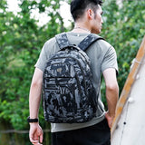 Fashion Printed Camouflage Student Boys Backpack Large Capacity Lightweight Schoolbags