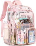 Girls Women Large Clear Backpack School Bookbag Transparent Backpack