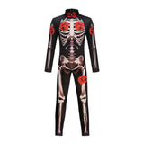 Skeleton Jumpsuit For Girls Halloween Cosplay Costume Ghost Bride Gothic Bodysuit Party Kids Vestidos Clothes