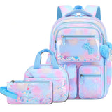 Kid Girl Fashion Love Pendant 3-Piece Set Butterfly Backpack Schoolbags