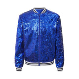 6-16Y Kids Girls Hip Hop Jazz Street Dance Performance Outerwear Sequin Jacket Coat