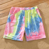 Family Matching Swimsuits Tie Dye Hollow Out One-Piece Swimwear