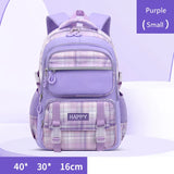 Kid Teenager Girl Backpack Pink Purple  Cute Waterproof Kawaii Schoolbag