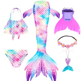 Kid Girl Ariel Little Mermaid Swimsuits for Beach Swimming Costumes
