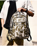 Fashion Printed Camouflage Student Boys Backpack Large Capacity Lightweight Schoolbags