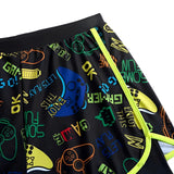 Kid Boys Swimsuit Short Sleeve Printed Swimwear