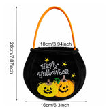 1PC Plush Halloween Pumpkin Vampire Witch Treat Basket Portable Candy Bag