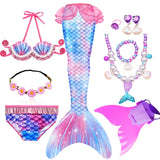 Kid Girl Fantasy Mermaid Tails Swimming Party Cosplay Costumes Mermaid Swimsuit