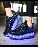 Kid Girl Boys Led Light Roller USB Charging Skate Shoes