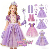 2-10T Kid Girl Princess Gown Halloween Birthday Christmas Party Dress With Acc