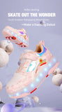 Children's Sneakers Roller Shoes With 4 Wheel Outdoor Parkour Skates Dual-Use Kids Girls Boys Roller Skates Glowing LED Light