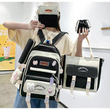 5 In 1 Kid Girl School Bag Multifunctional Large Capacity Casual Travel Backpack