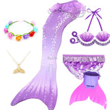Kid Girl Swimming Mermaid Ariel Cosplay Costume Swimsuit