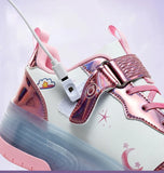 Kid Girl LED Light Up Glowing Sneakers Skates Shoes