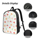 3 Pcs/Set Fruit Pattern Backpack Student Girls Bookbag