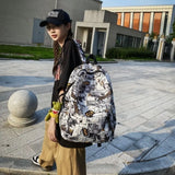 Nylon Graffiti School Bag Lightweight Large Capacity Backpack