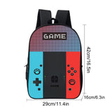 16.5In Kid Games Console Backpack 2D Flat Cartoon Schoolbag
