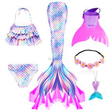 Kid Girl Ariel Mermaid Swimsuit Bikini Summer Bathing Suit Multiple Pcs