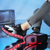 Kids USB Recharge Light Up  LED Skates Roller Shoes