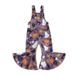0-4Y Toddler Baby Girls Halloween Overalls Ghost Pumpkin Pants