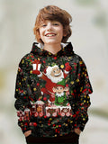 2-12Y Kids Boys Long Sleeve 3D Christmas Print Spring Fall Hoodie