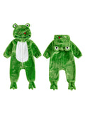 0-18M Baby Halloween Zipper Footed Long Sleeve Frog Jumpsuit Romper
