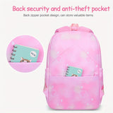 3Pcs/Set Student Girls Backpack Cute Princess Large Capacity Schoolbag