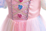 Kids Unicorn Costume LED Light Up Dress Sparkly Sequin Tulle Gown for Girls Fancy Dress for Wedding Guest Pageant Carnival