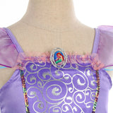 Kid Girl Little Mermaid Ariel Princess Carnival Summer Purple Dress