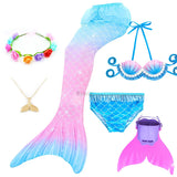 Kid Girl Swimming Mermaid Ariel Cosplay Costume Swimsuit