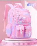 Kid Cute Cartoon Backpack Gradient Large Capacity Waterproof School Bags