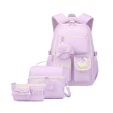 4Pcs/Set School Backpack Teenager Girls Students Bookbag