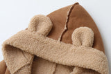 0-2Y Baby Newborn Infant Boy Girl Sherpa Lined Fleece Rompers