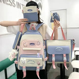 5 In 1 Kid Girl School Bag Multifunctional Large Capacity Casual Travel Backpack