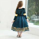 2-10Y Kid Girls Merida Cosplay Princess Stage Performance Dress