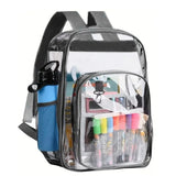 Backpack Waterproof Transparent  Large Capacity Solid Clear School Bag