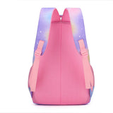 Elementary School Students Fashion Backpack Gradient Color Campus Schoolbag