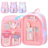 Rainbow Embroidery 3-Piece Set School Backpacks Gradient Schoolbags