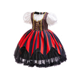 2-10Y Halloween Girls Pirate Dress Cosplay Carnival Party Pirate Role Play Suit