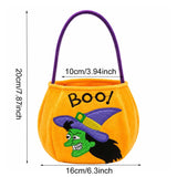 1PC Plush Halloween Pumpkin Vampire Witch Treat Basket Portable Candy Bag