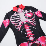 Skeleton Jumpsuit For Girls Halloween Cosplay Costume Ghost Bride Gothic Bodysuit Party Kids Vestidos Clothes