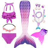 Kid Girl Fantasy Mermaid Tails Swimming Party Cosplay Costumes Mermaid Swimsuit